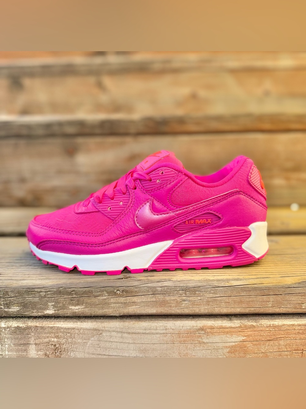 Nike Air Max 90 Valentine’s Day Pink Fuchsia DQ7783-600 Women’s Size 7.5 Worn 2x